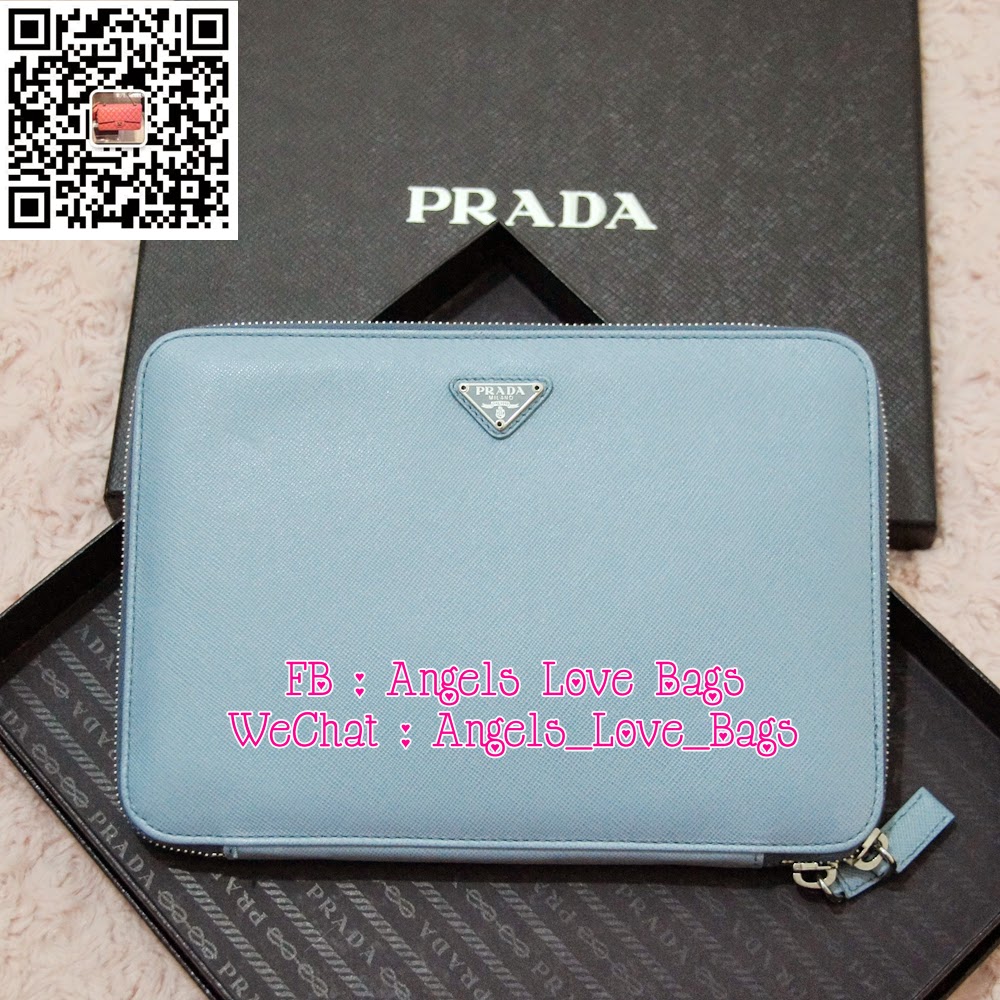 prada post-it case in black saffiano new